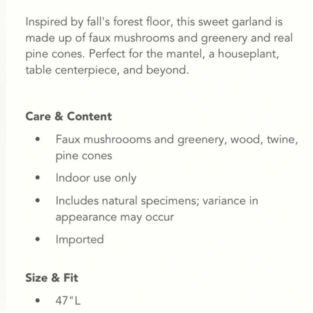 Forest Garden‎ Garland